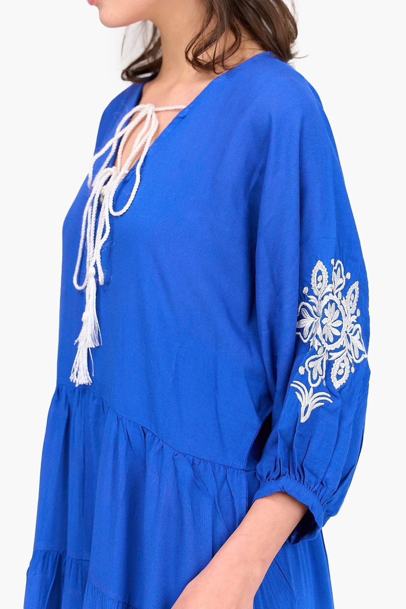 Clue - Embroidered Tencel Maxi Dress 4