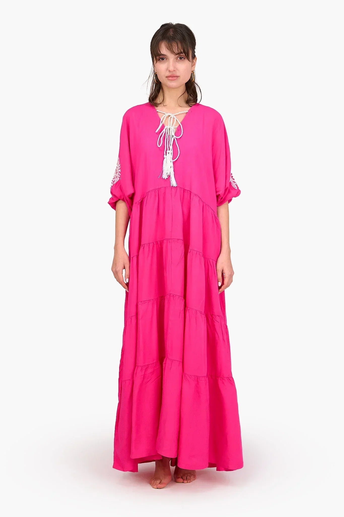 Clue - Embroidered Tencel Maxi Dress 5