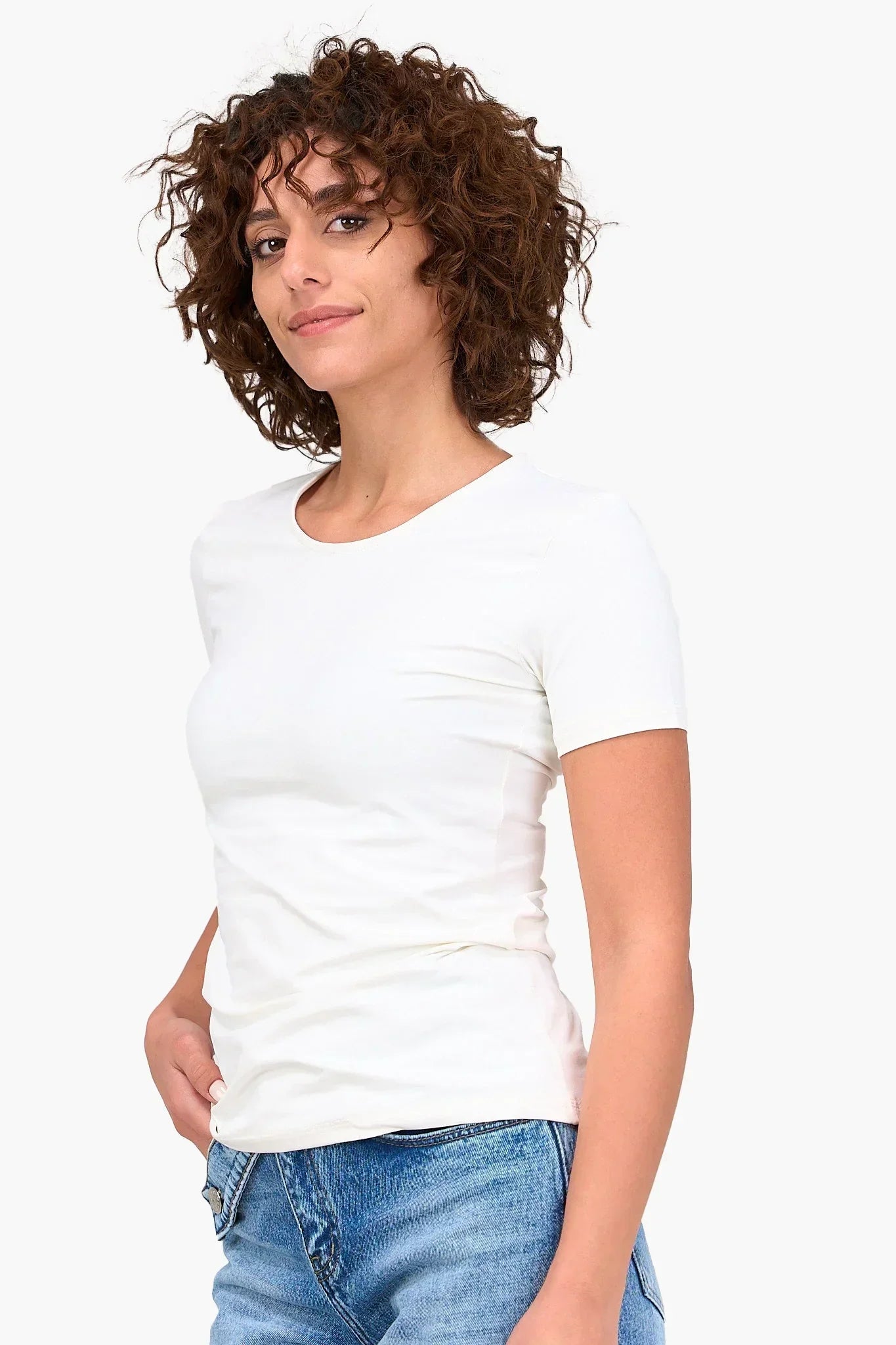 Clue - Timeless Tencel Crew Neck Top 2