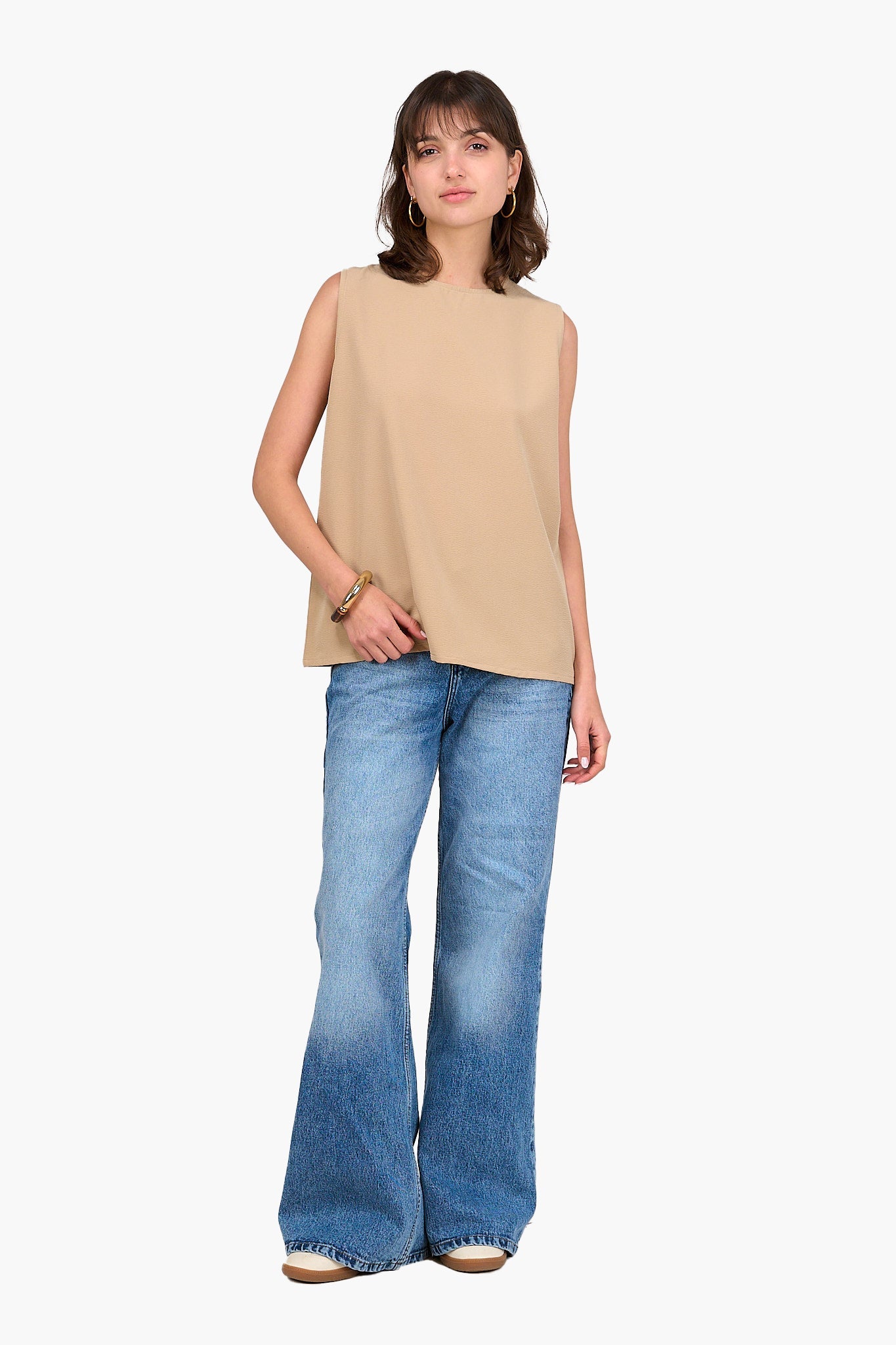 Tencel Sleeveless Blouse - Clue - Babazzaro