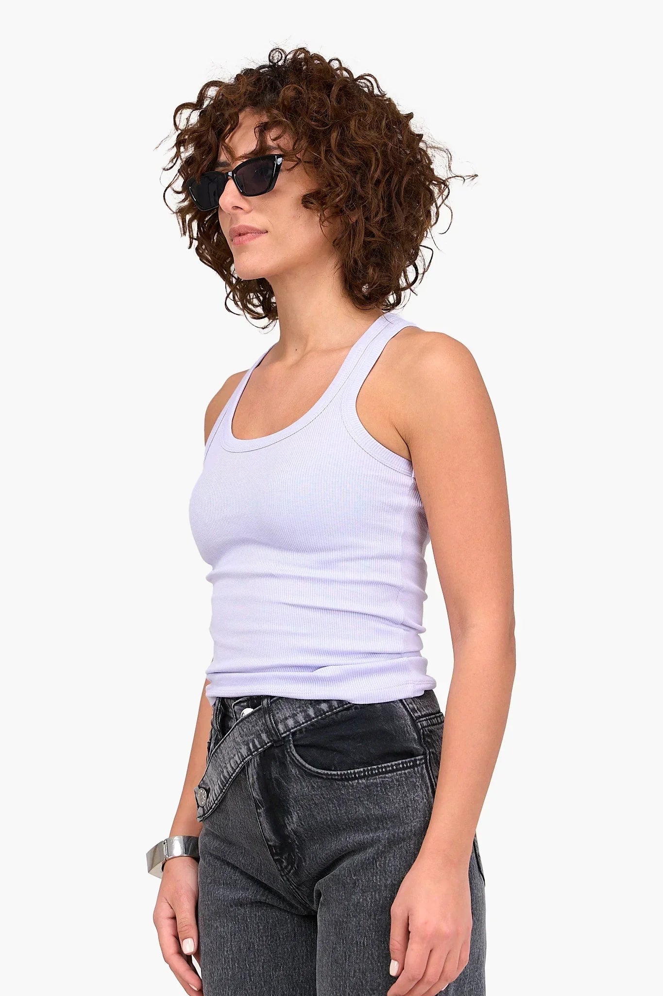 Clue - Ribbed Cotton Cropped Top 2