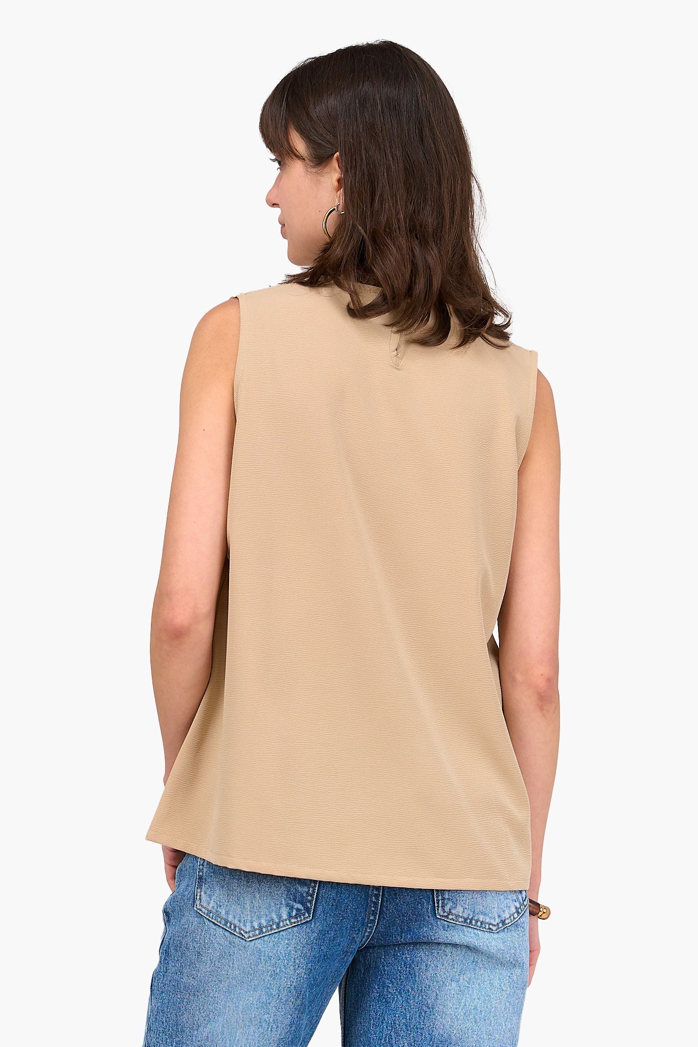 Tencel Sleeveless Blouse - Clue - Babazzaro