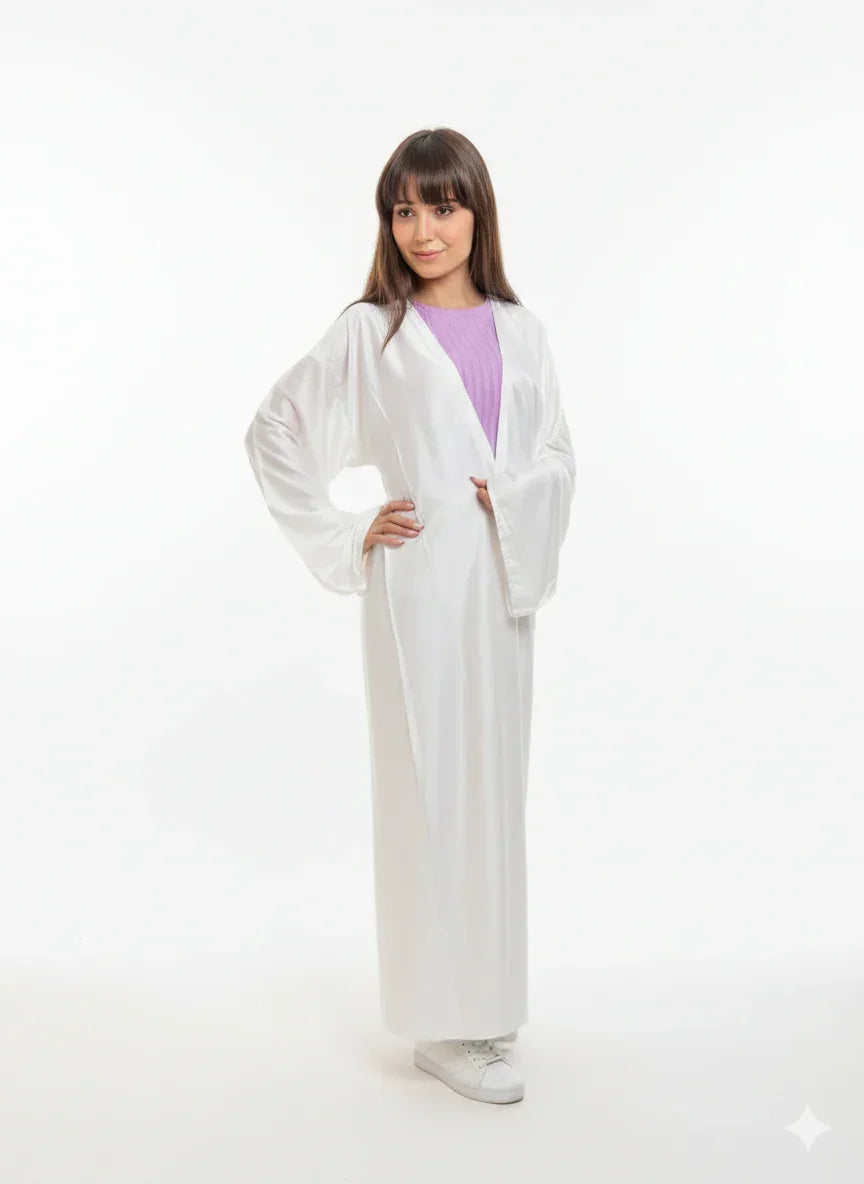 White Kaftan with Shades of Beige - Urbantique - Babazzaro